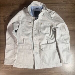 Zara Man Black Tag Long sleeve Full Zip Button Jacket/Coat Beige Large
